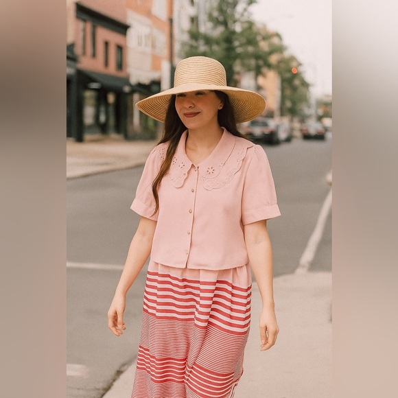 Zenobia-Bawas | Maxi Asymmetric Rouched White & Red Stripped Dress made in Italy - Picture 7 of 9